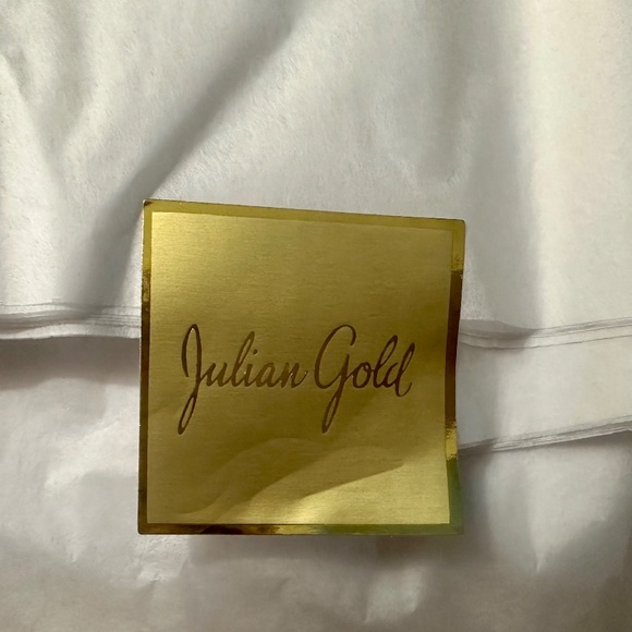 NEW/w tags Julian Gold Women's Scarf in deep Aqua & black accents 35" X 4.5" - Picture 3 of 8